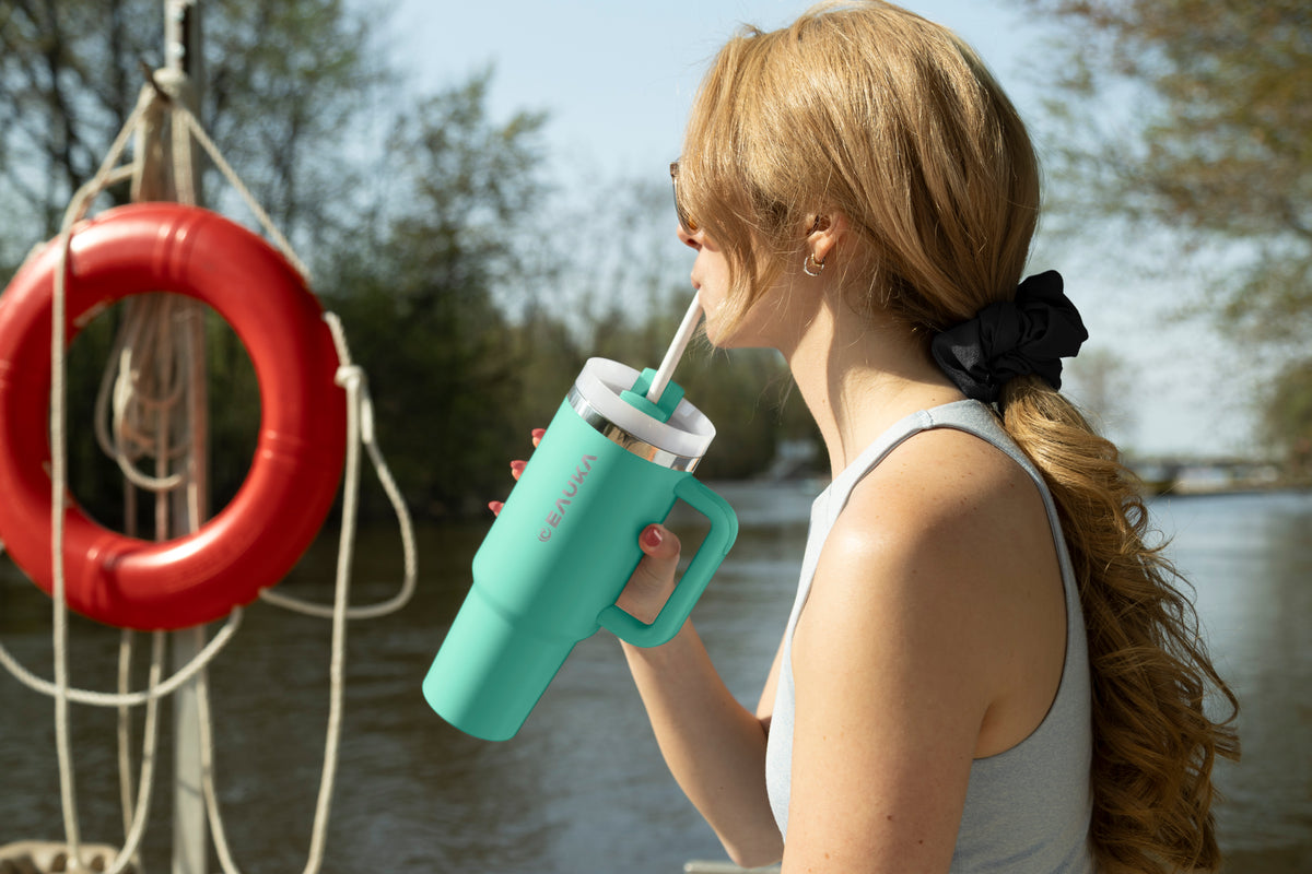 Thumbler with Filter Straw- Mint
